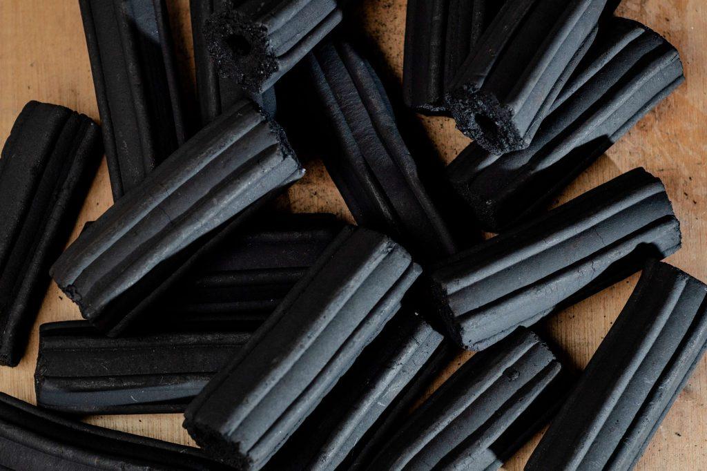hexagonal hardwood charcoal