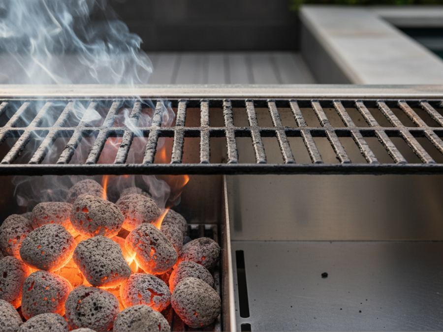 Two-Zone Grilling with Coconut Briquettes 2